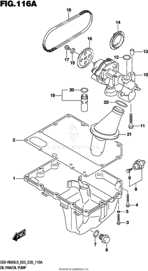 Oil Pan/oil Pump Schematic