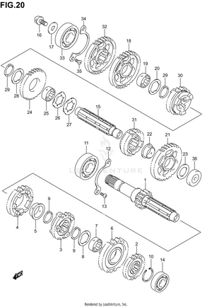 Transmission (model K1/k2/k3/k4) Schematic