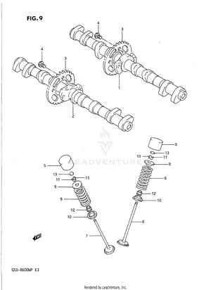 Cam Shaft - Valve Schematic