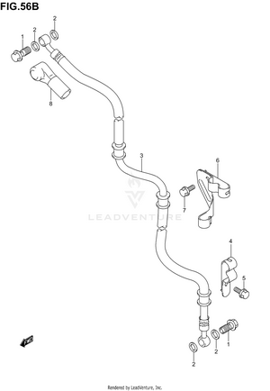 Front Brake Hose (an400sk5/sk6) Schematic