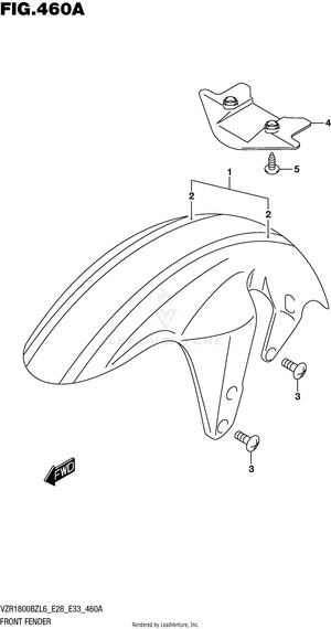 Front Fender (for Bbd)  (vzr1800bzl6 E28) Schematic