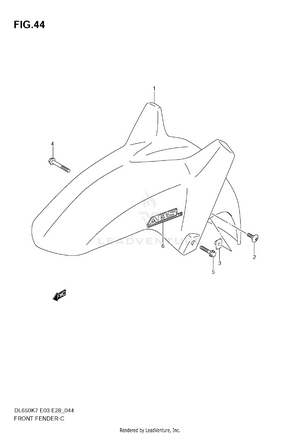 Front Fender (model K7) Schematic
