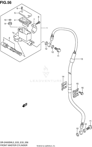 Front Master Cylinder Schematic