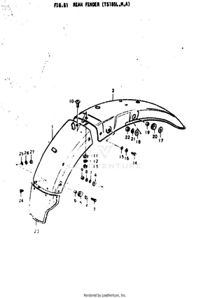 Rear Fender (ts185l Schematic