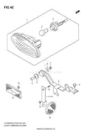 Rear Combination Lamp (lt-a500xpl2 E28) Schematic