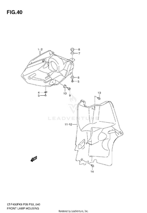 Front Lamp Housing Schematic