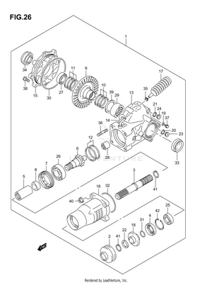 Final Bevel Gear (rear)(model K3) Schematic