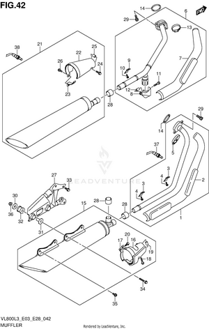 Muffler (vl800cl3 E33) Schematic