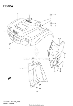 Front Fender (model K4) Schematic