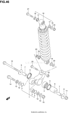 Rear Cushion Lever (model K1/k2/k3) Schematic