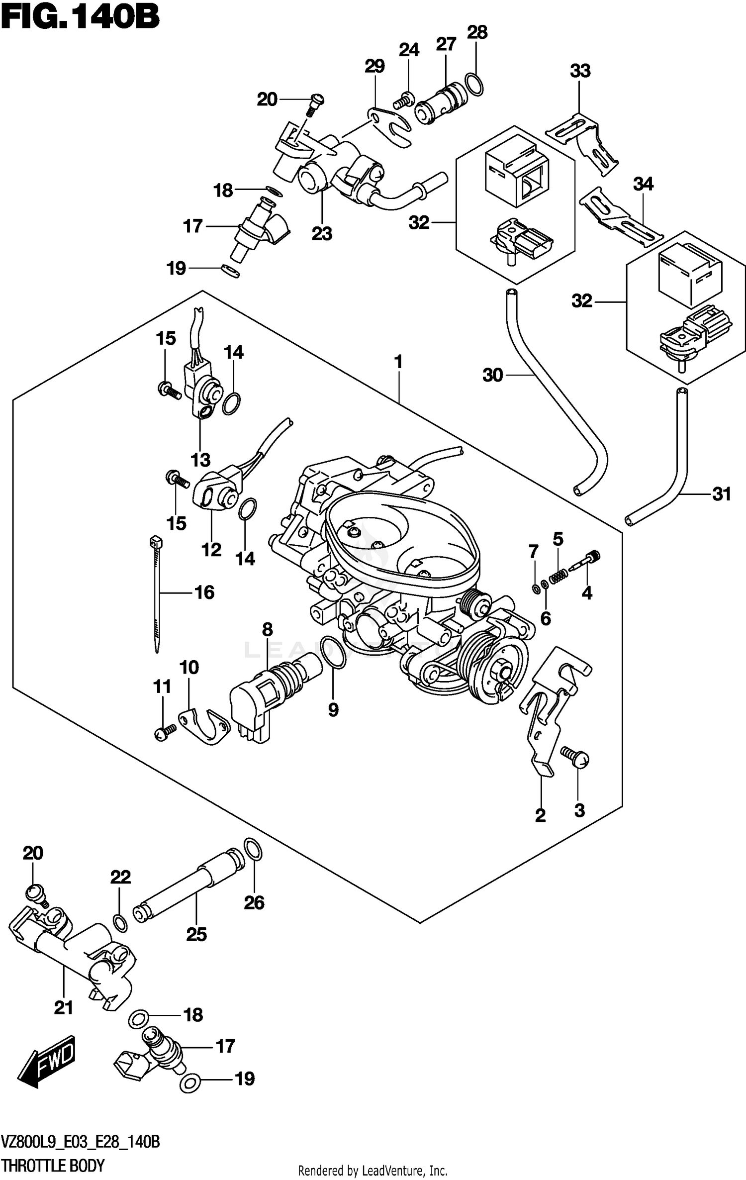 THROTTLE BODY (VZ800L9 E28)
