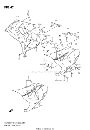 Under Cowling (model K8) Schematic