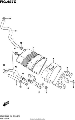 Evap System (gsx-r1000rzl8 E33) Schematic