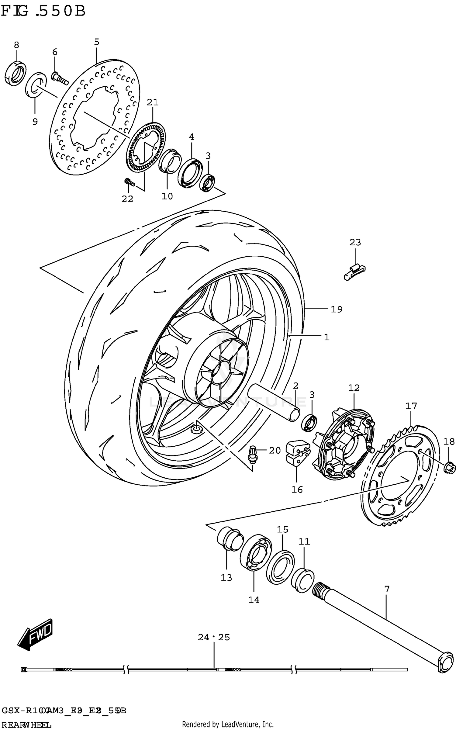 REAR WHEEL (GSX-R1000RZA)