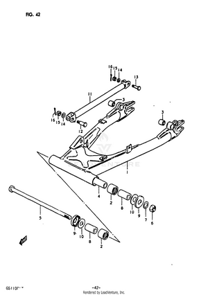 Rear Swinging Arm Schematic