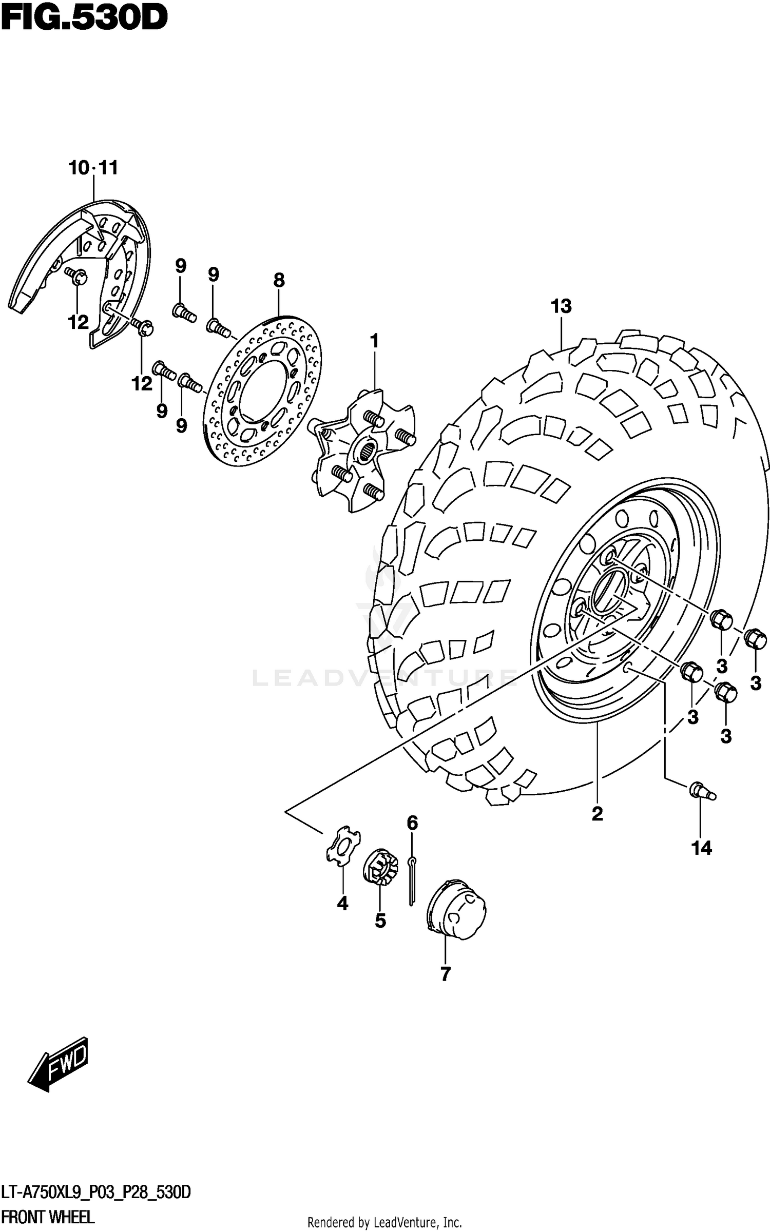 FRONT WHEEL (LT-A750XPL9 P03)