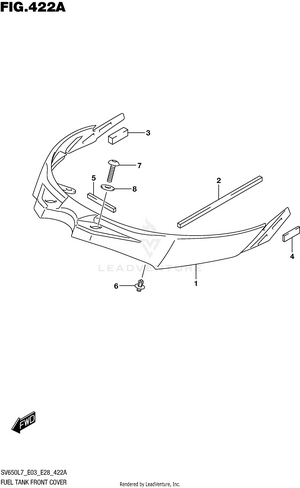 Fuel Tank Front Cover Schematic