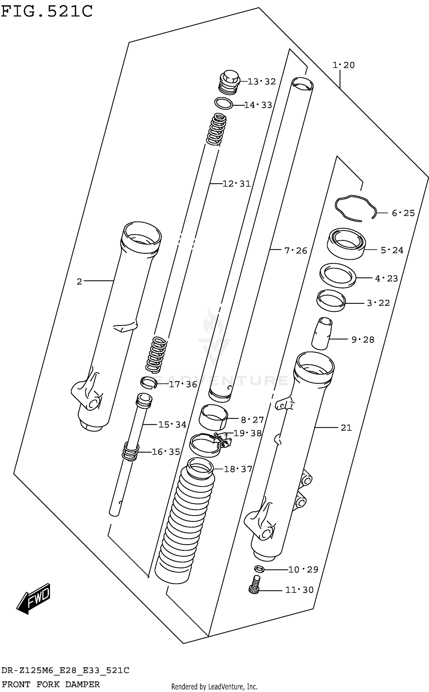 FRONT FORK DAMPER (DR-Z125L E33)
