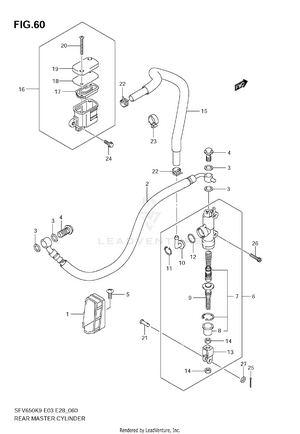 Rear Master Cylinder Schematic