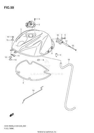 Fuel Tank (gsx-r600l2 E33) Schematic