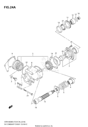Secondary Drive Gear (model K8/k9) Schematic