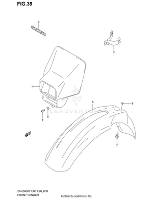Front Fender (model Y/k1) Schematic