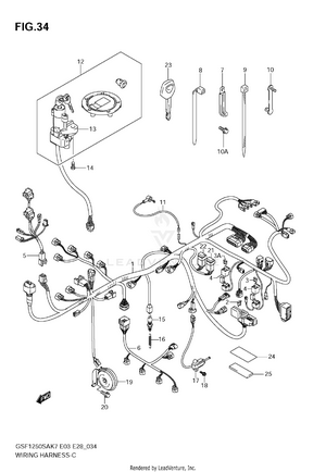 Wiring Harness (gsf1250sak7/sak8/sak9) Schematic