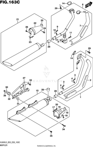 Muffler (vl800tl5 E03) Schematic