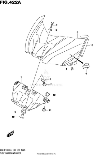 Fuel Tank Front Cover Schematic