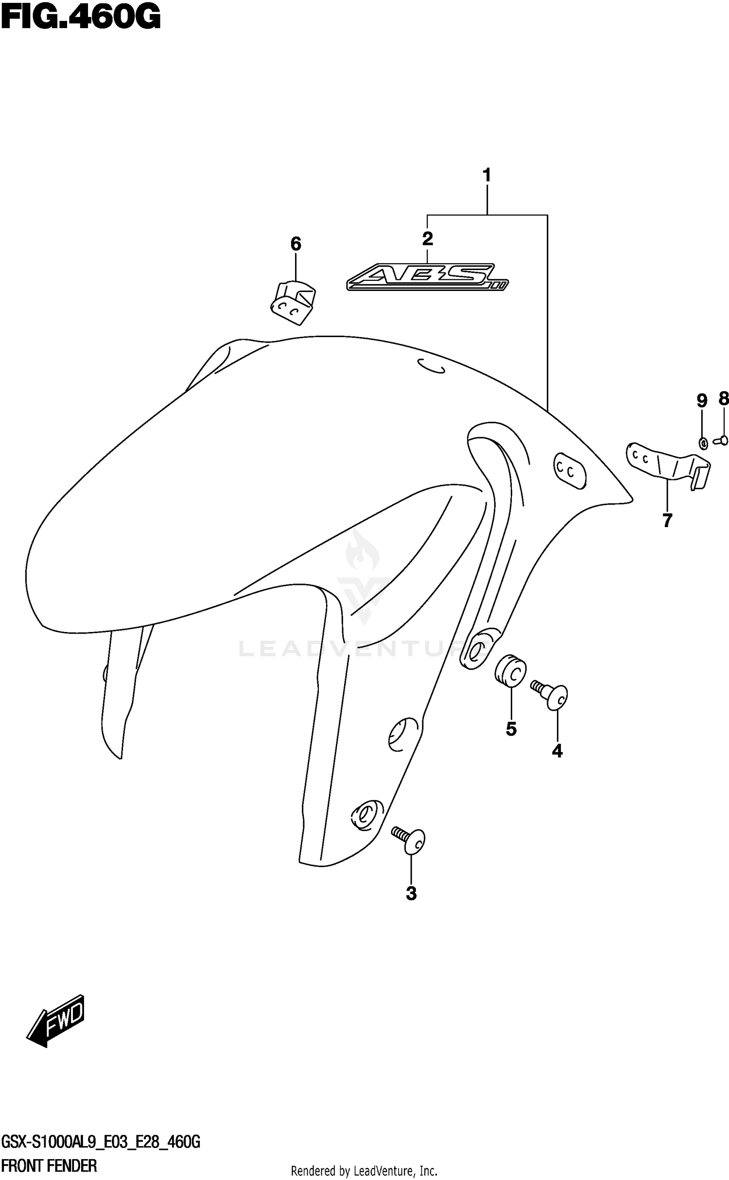 FRONT FENDER (GSX-S1000AZL9 E03)