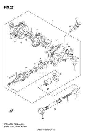 Final Bevel Gear (rear) Schematic