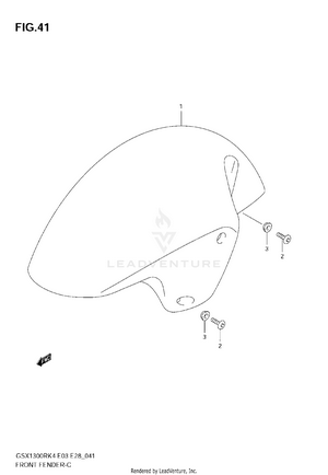 Front Fender (model K4) Schematic