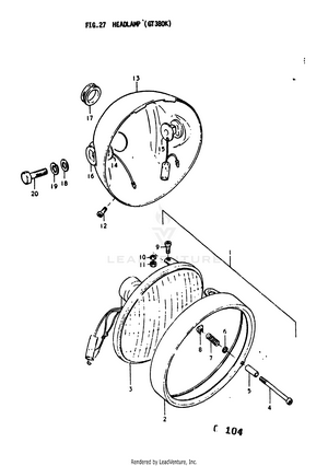 Headlamp (gt380k) Schematic