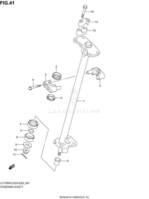 Steering Shaft (model K2/k3) Schematic
