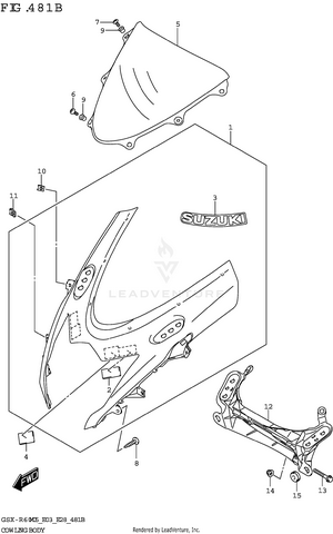 Cowling Body (gsx-r600z) Schematic