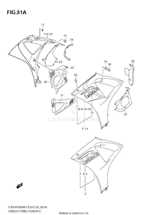 Under Cowl Cover (model K8) Schematic