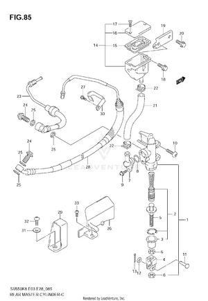 Rear Master Cylinder (sv650ak8/sak8) Schematic
