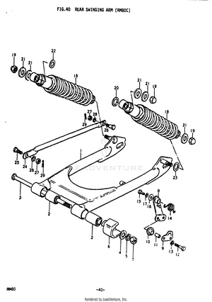 Rear Swinging Arm (rm80c) Schematic