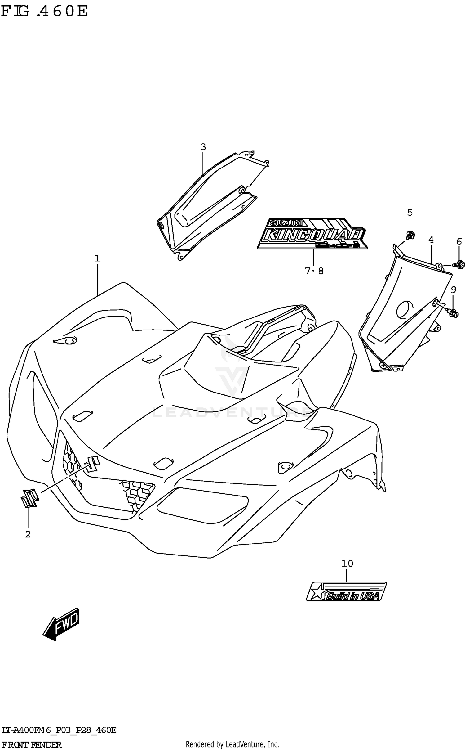 FRONT FENDER (LT-A400FZ:P03)