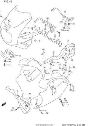 Installation Parts (model P/r) Schematic