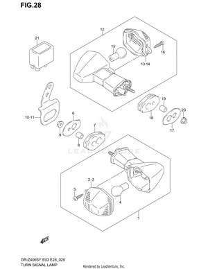 Turn Signal Lamp (model Y/k1) Schematic