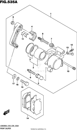 Front Caliper Schematic