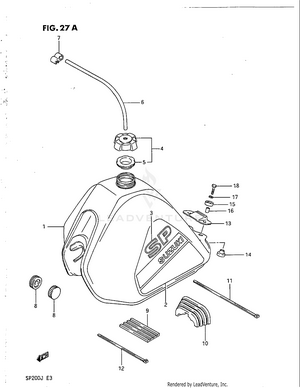 Fuel Tank (model J) Schematic