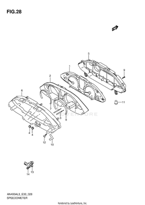 Speedometer (an400zal3 E28) Schematic