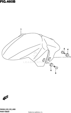 Front Fender (sv650l9 E33) Schematic
