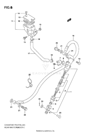 Rear Master Cylinder Schematic