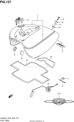 Fuel Tank (vl800tl3 E33) Schematic