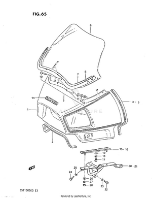 Cowling (no.1) (gs1100gk2/gkd) Schematic