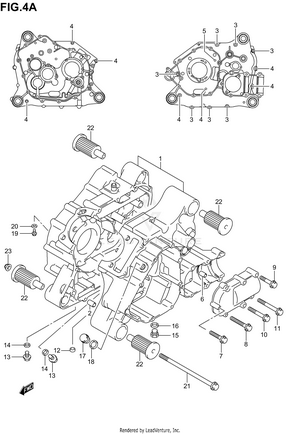 Crankcase (model K3/k4/k5/k6) Schematic