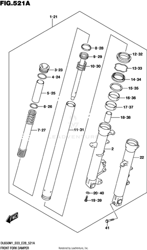 Front Fork Damper Schematic